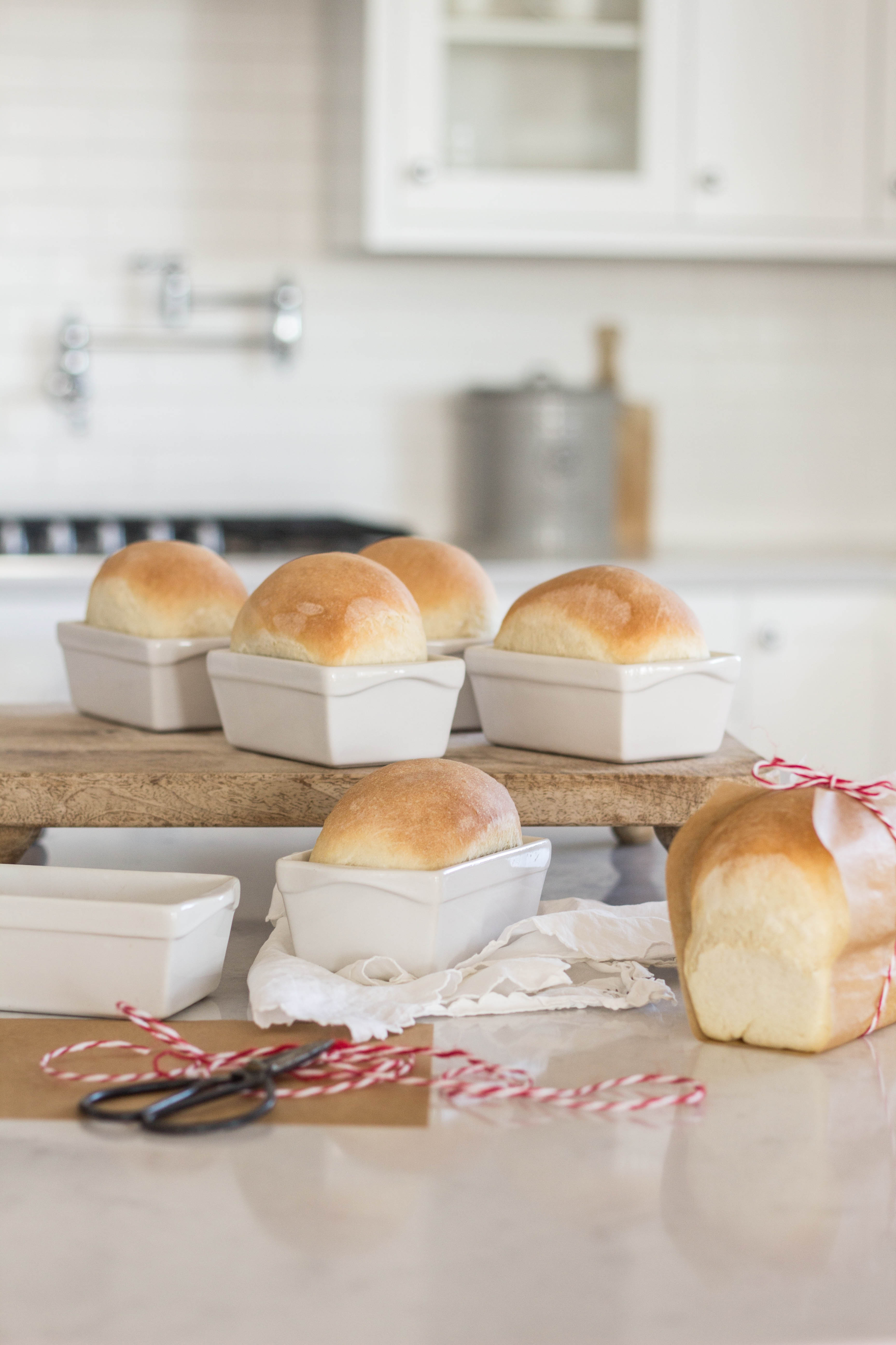 Easy Homemade White Bread mini loaves