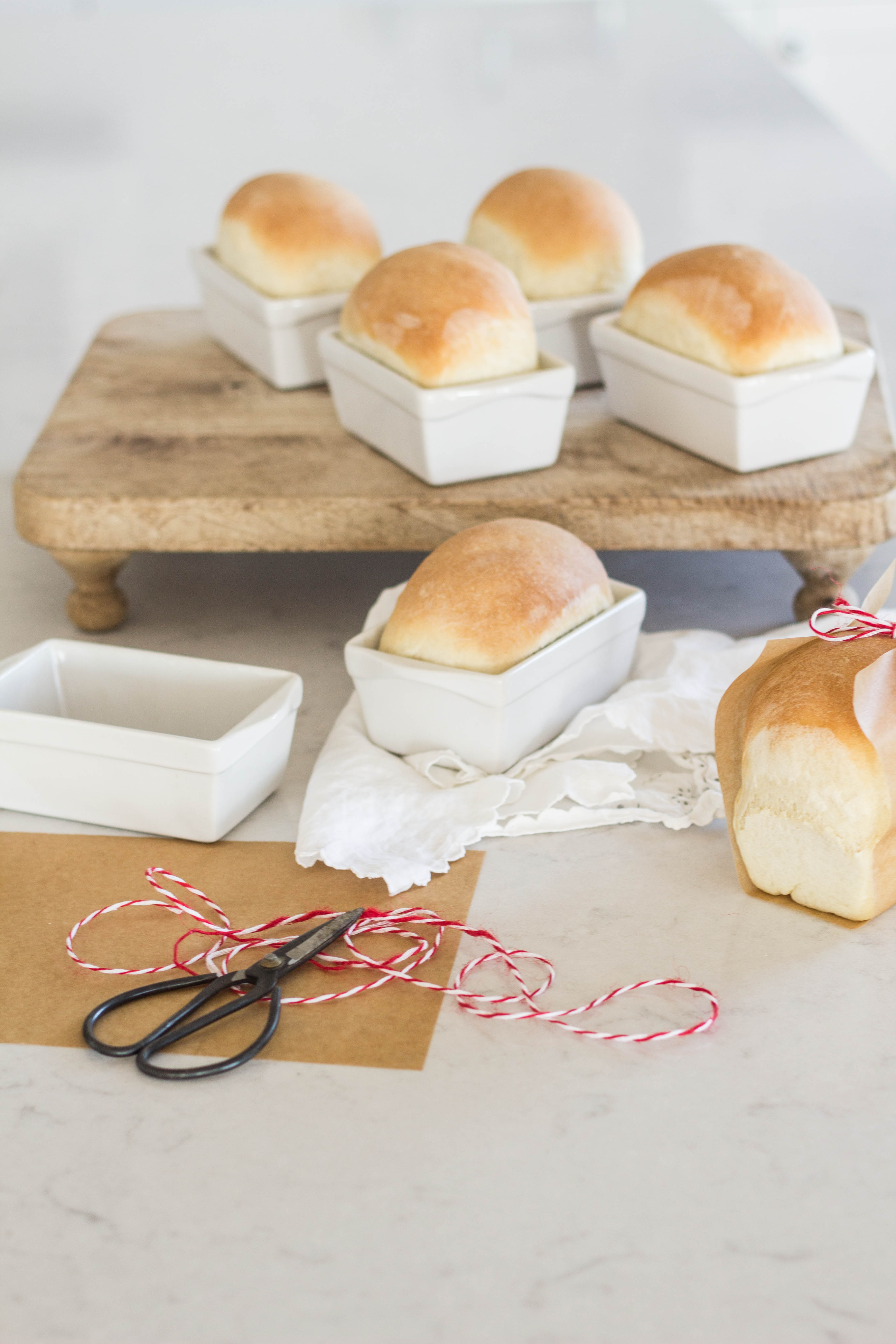Delicious White Bread Mini Loaves