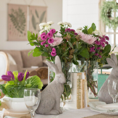 Spring Tablescape With Grocery Store Items