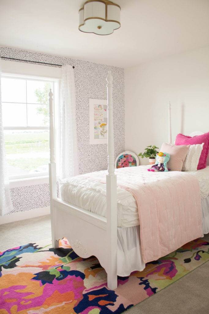 bright and bold girl's room decor