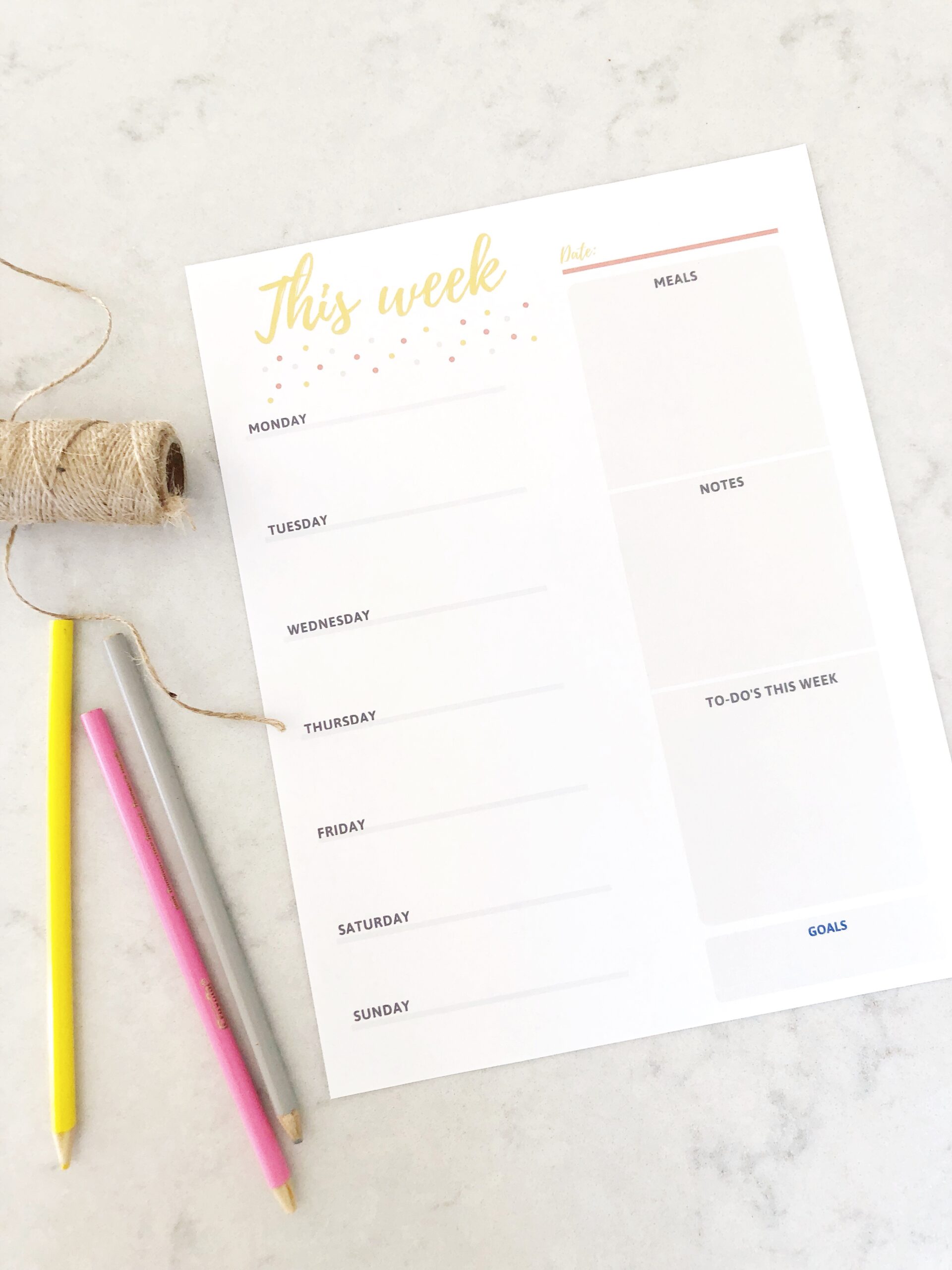 Free Weekly Planning Printable - Handmade Farmhouse