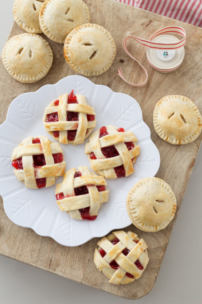 pie cookies with ribbon
