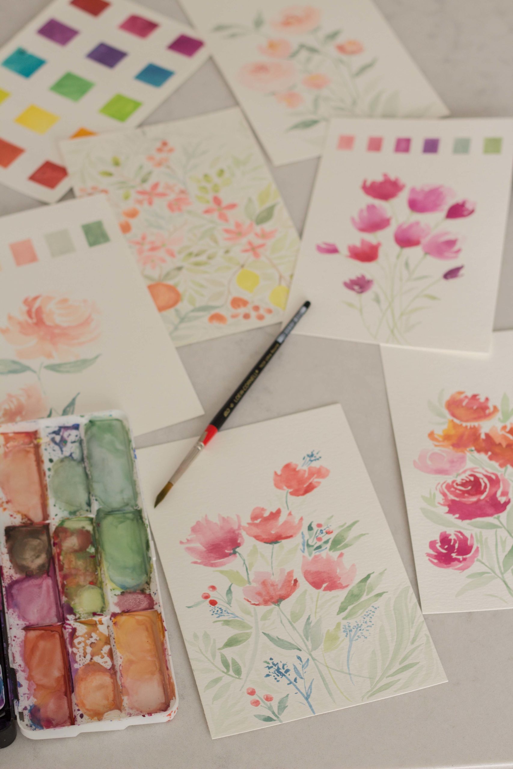 Learn watercolor basics in 7 days