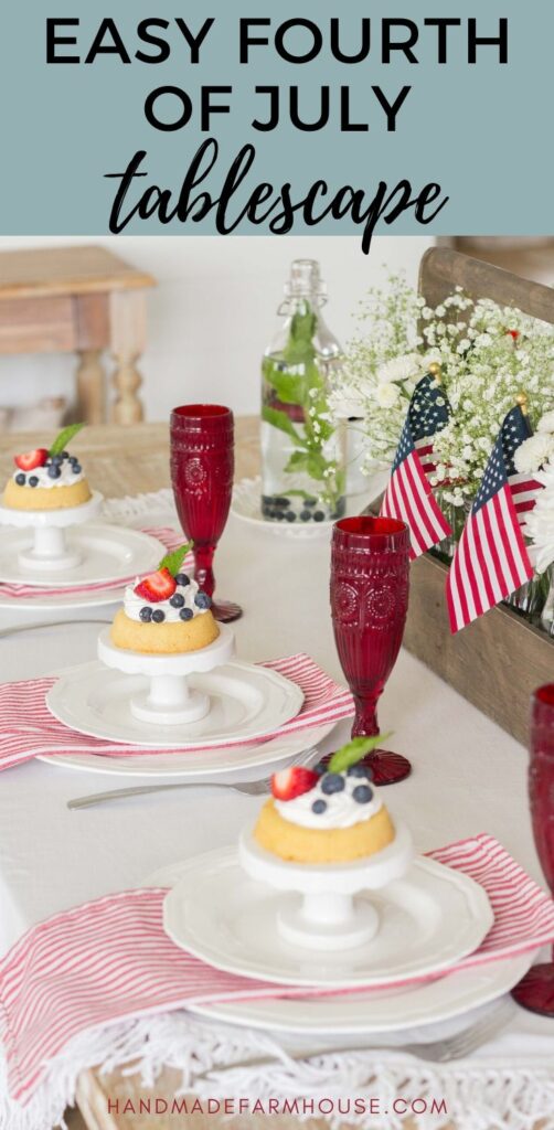 Simple fourth of july tablescape