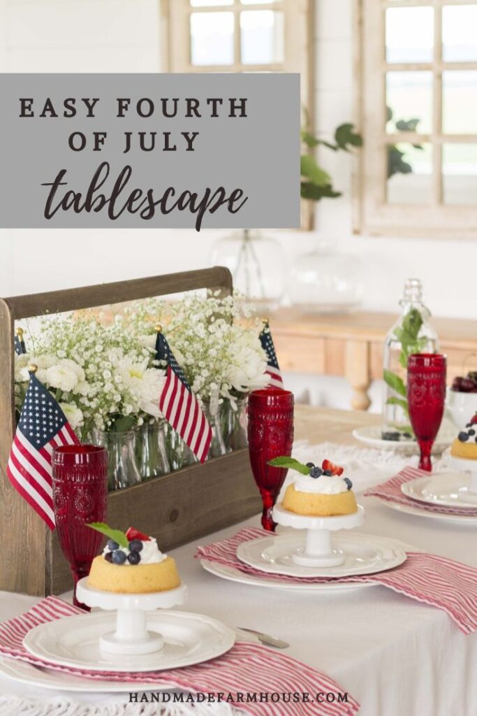 simple fourth of july tablescape