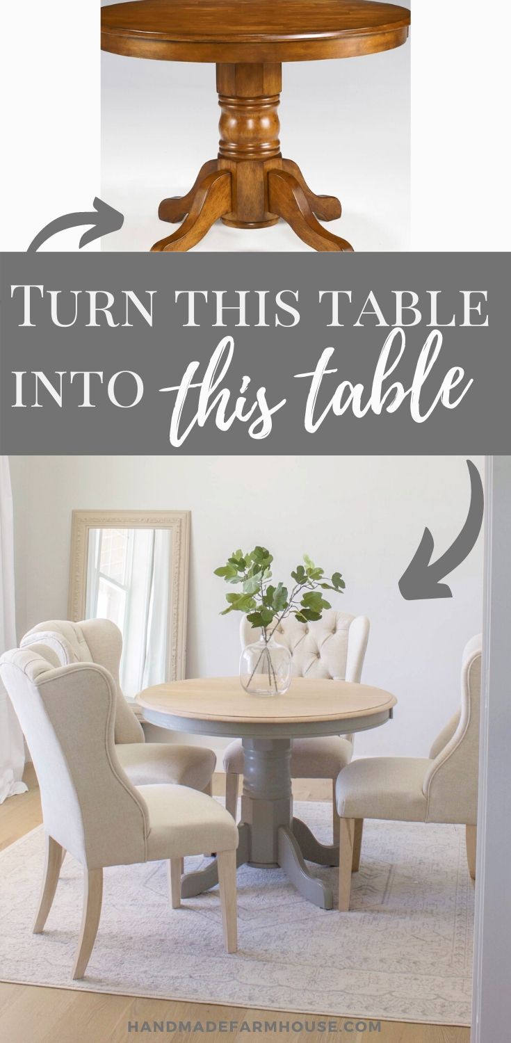 how i gave an old table a new look pinterest pin
