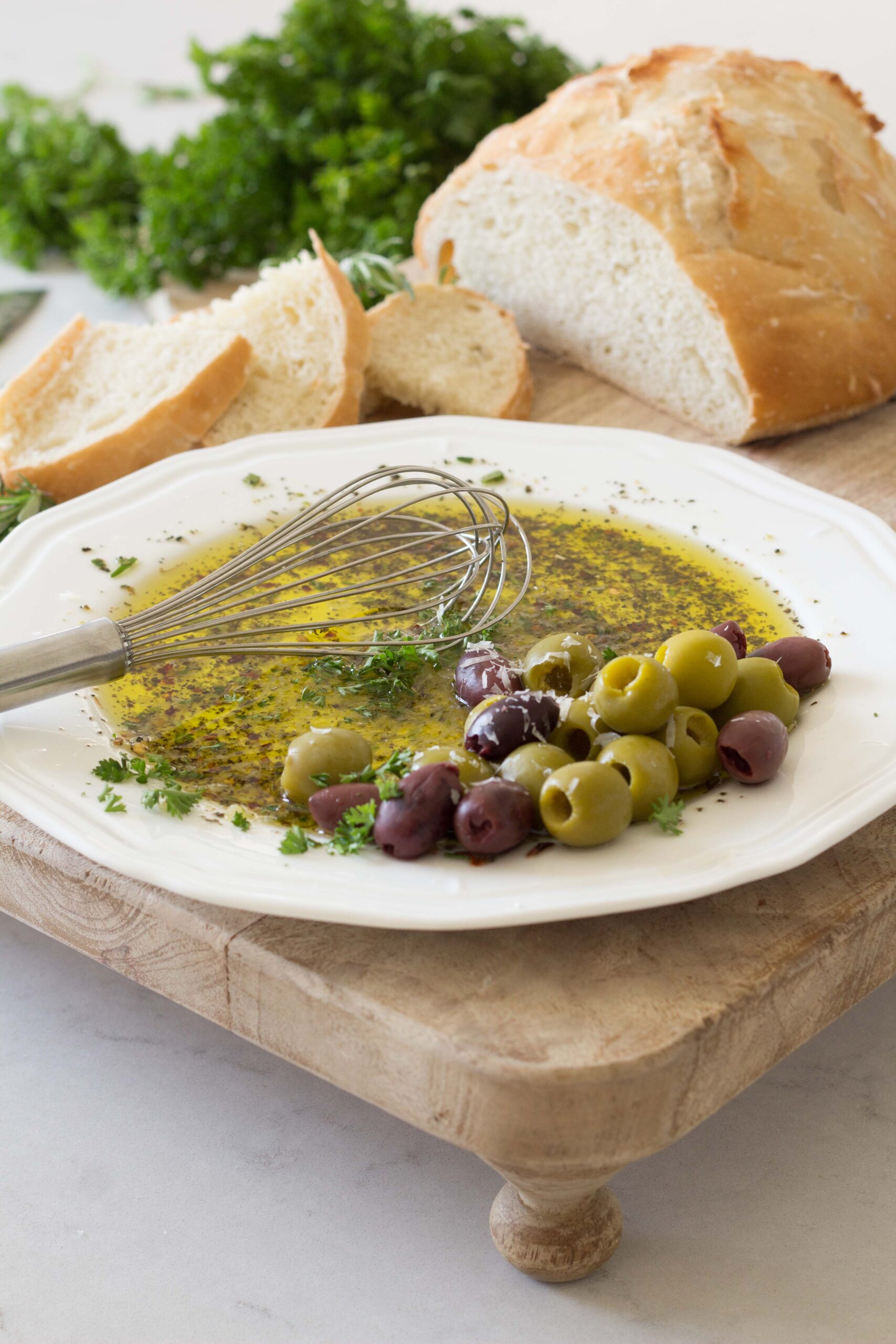 Easy Garlic and Herb Olive Oil Dip Handmade Farmhouse