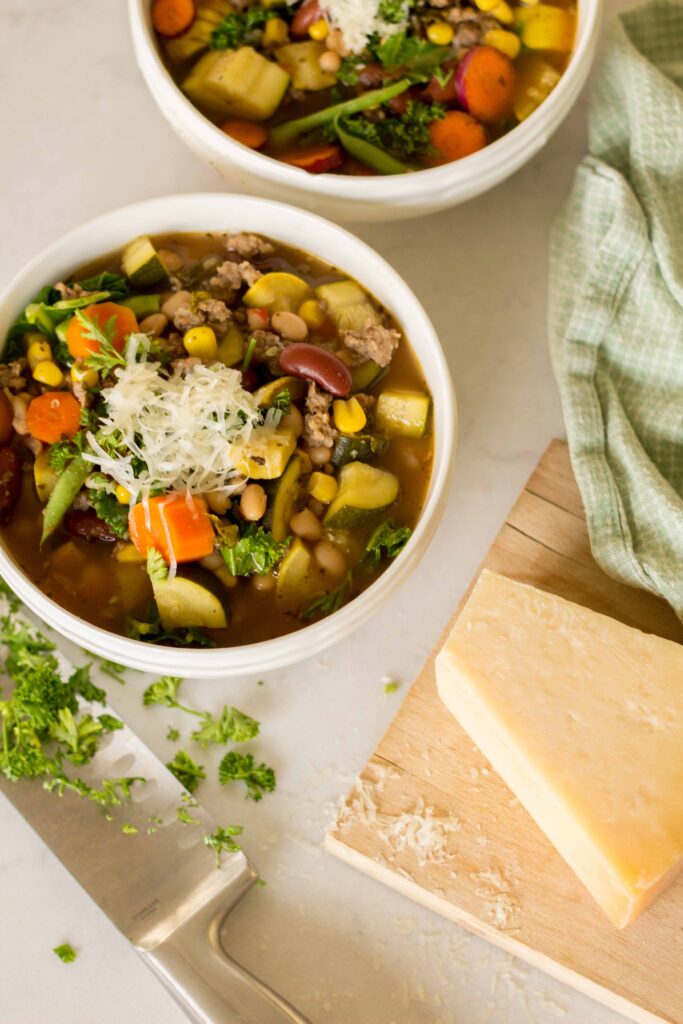 garden harvest minestrone soup