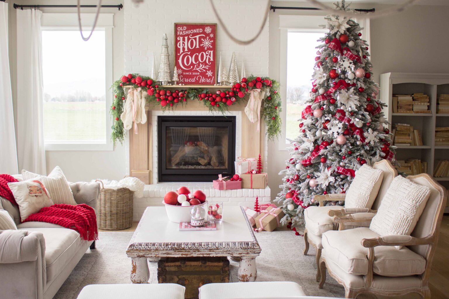 Classic Nostalgic Red Christmas - Handmade Farmhouse