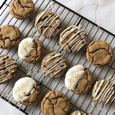 Molasses Cookies with White Chocolate