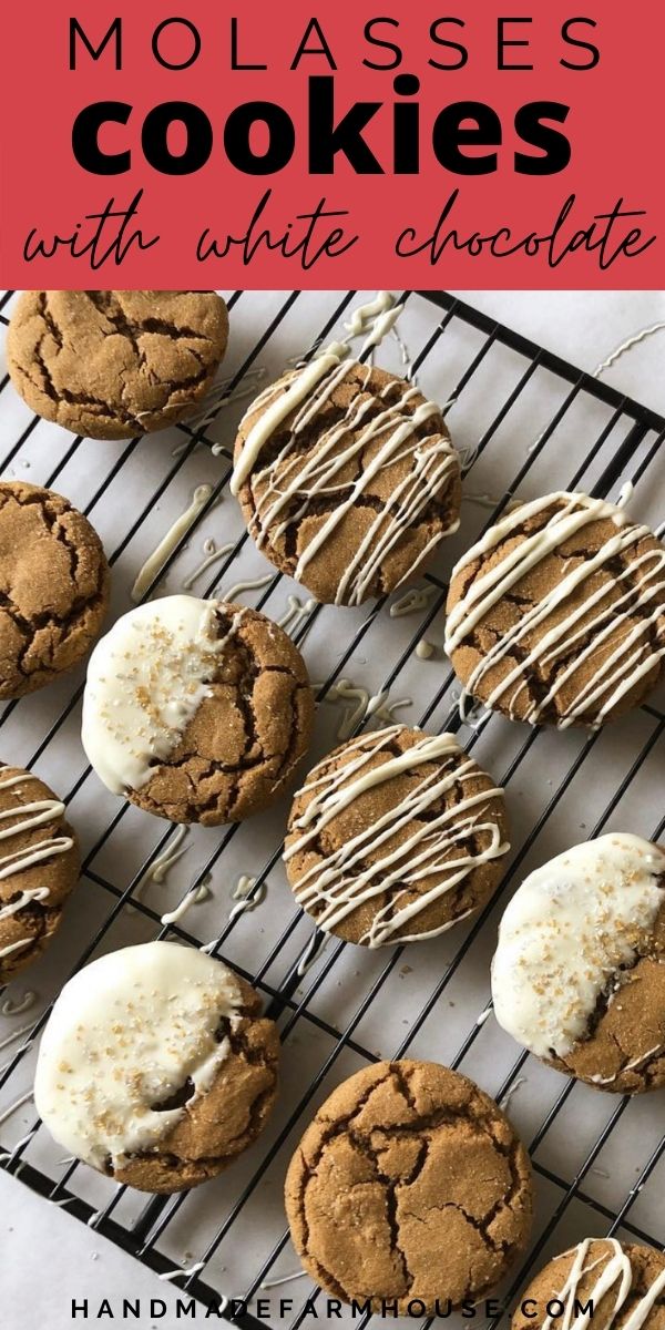 molasses cookies with white chocolate