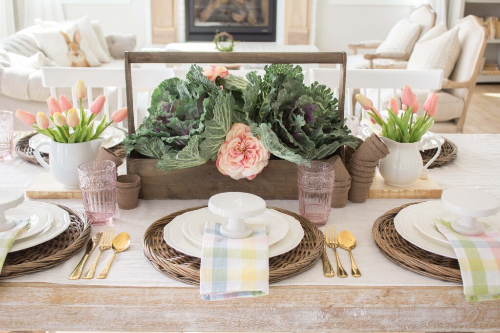 Simple pastel Easter table