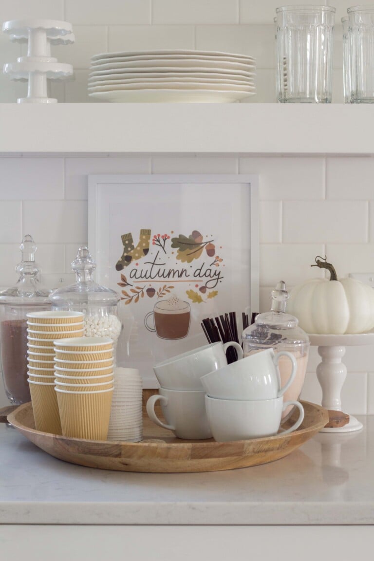 Budget Friendly Autumn Drink Station