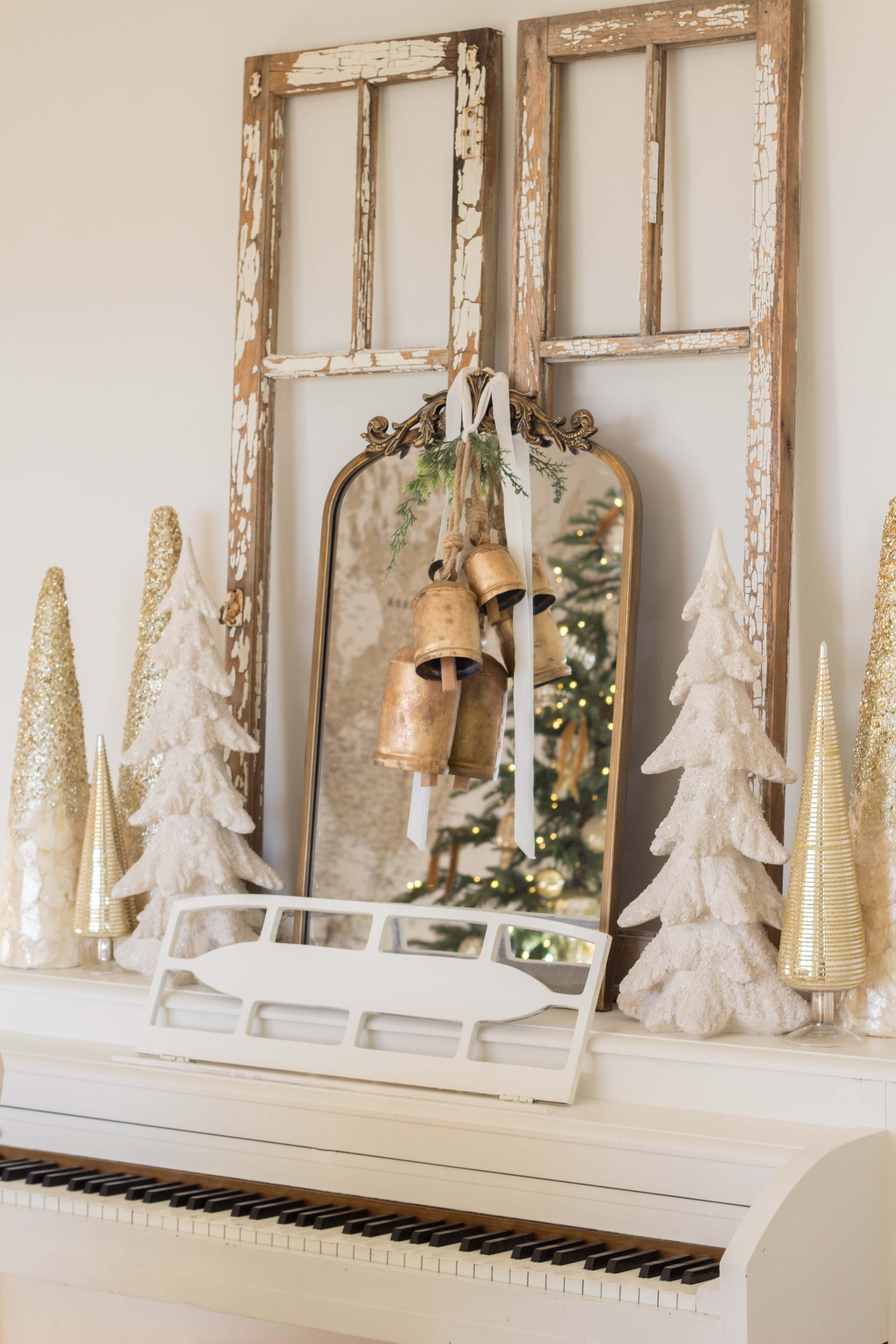 Neutral Mercury Glass and Gold Christmas