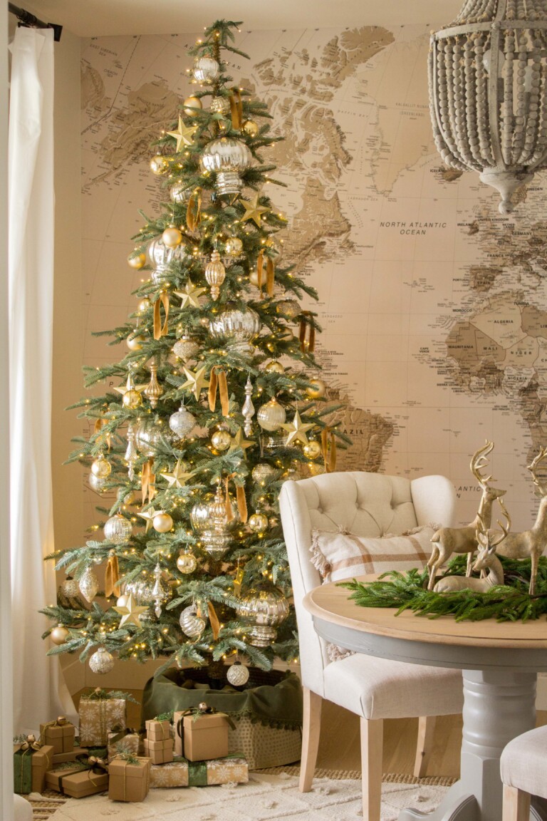 Neutral Mercury Glass and Gold Christmas