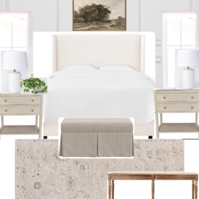 Neutral Master Bedroom Makeover Design