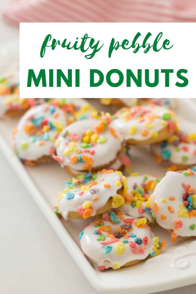 Easy Fruity Pebble Mini Donuts