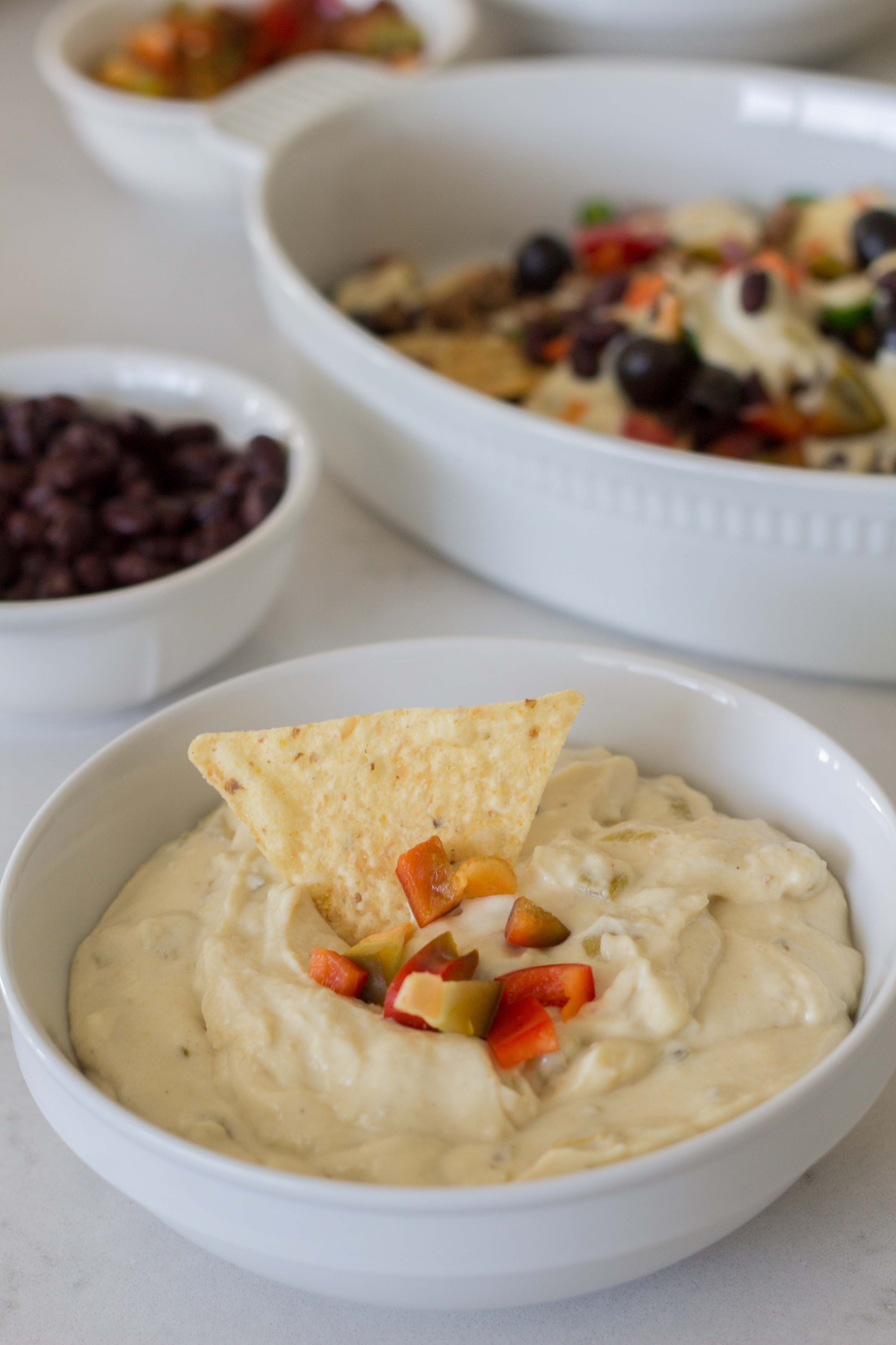 Easy Family Nachos with Queso 
