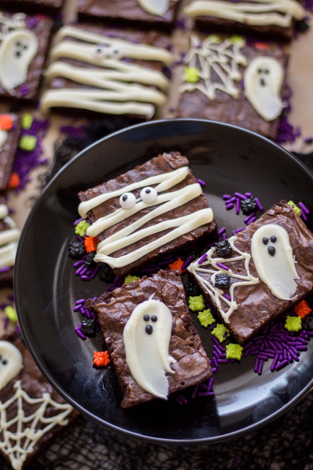 Easy Halloween Brownies 3 Ways - Handmade Farmhouse