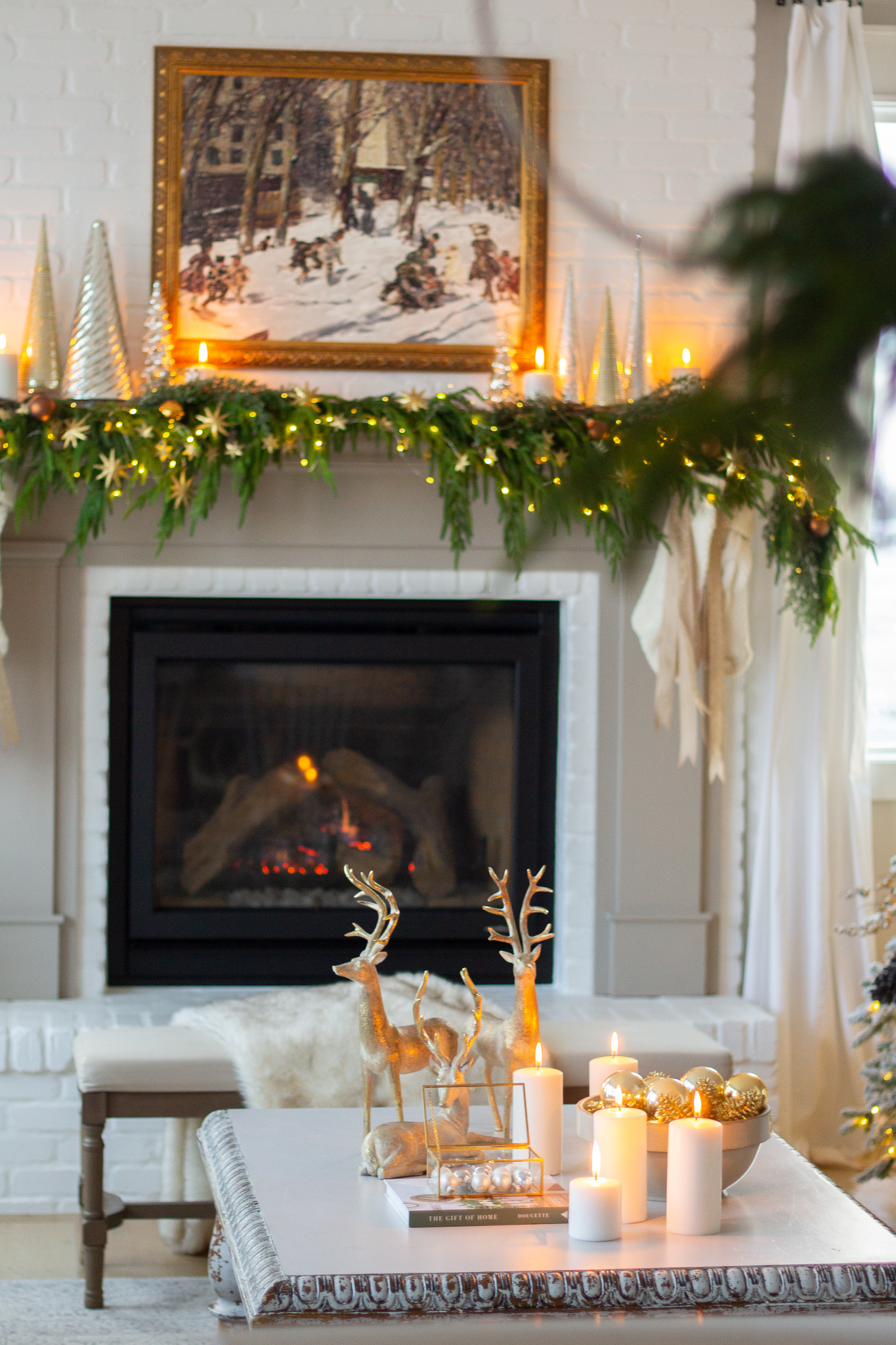 Christmas Living Room by Candlelight