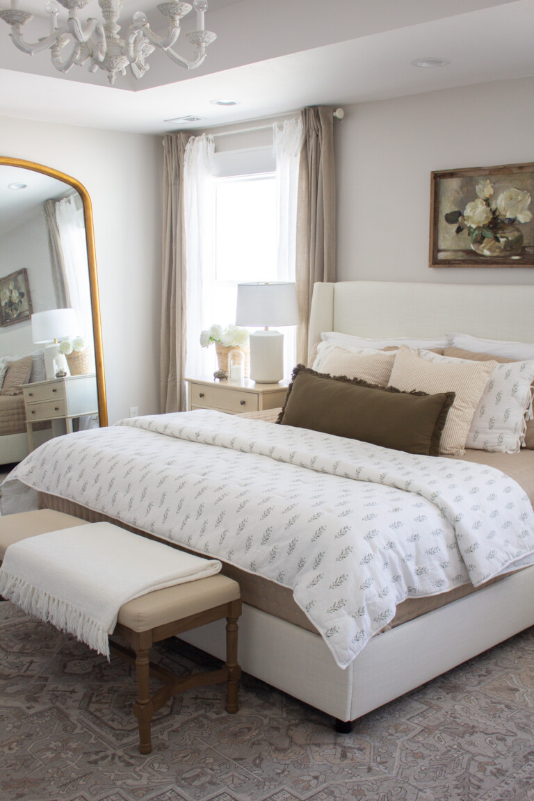 Neutral and Cozy Primary Bedroom Refresh - Handmade Farmhouse