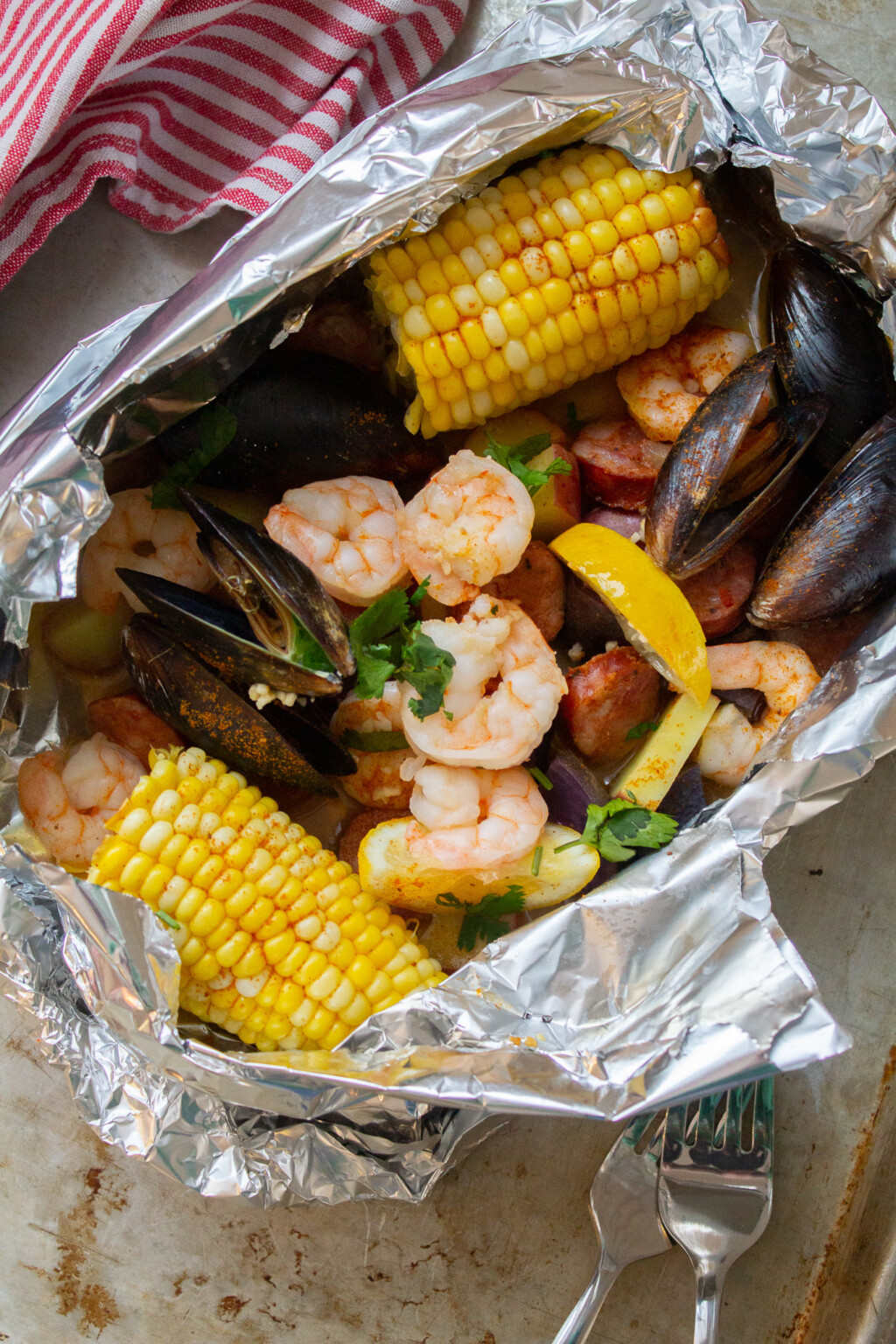 Easy Cajun Shrimp Boil Foil Packet Dinners Handmade Farmhouse 4194