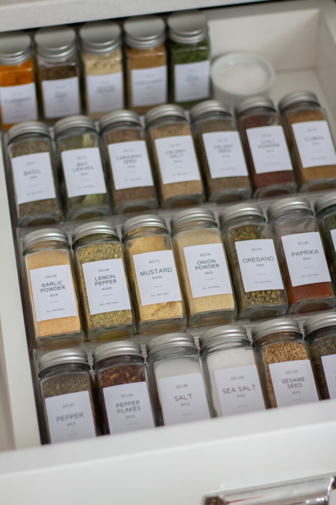 Simple Kitchen Spice Jar Organization Handmade Farmhouse