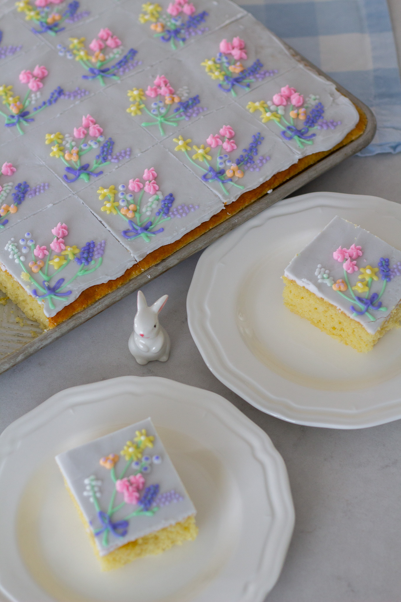 bridal or baby shower floral sheet cake