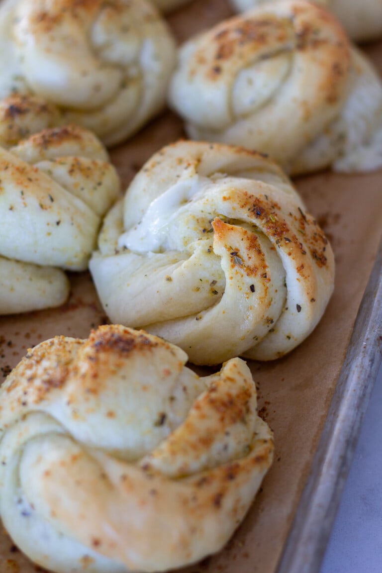 Cheesy Garlic and Herb Knots