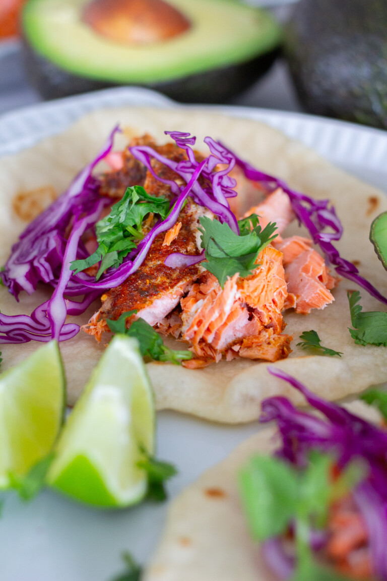 Simple Chipotle Salmon Tacos