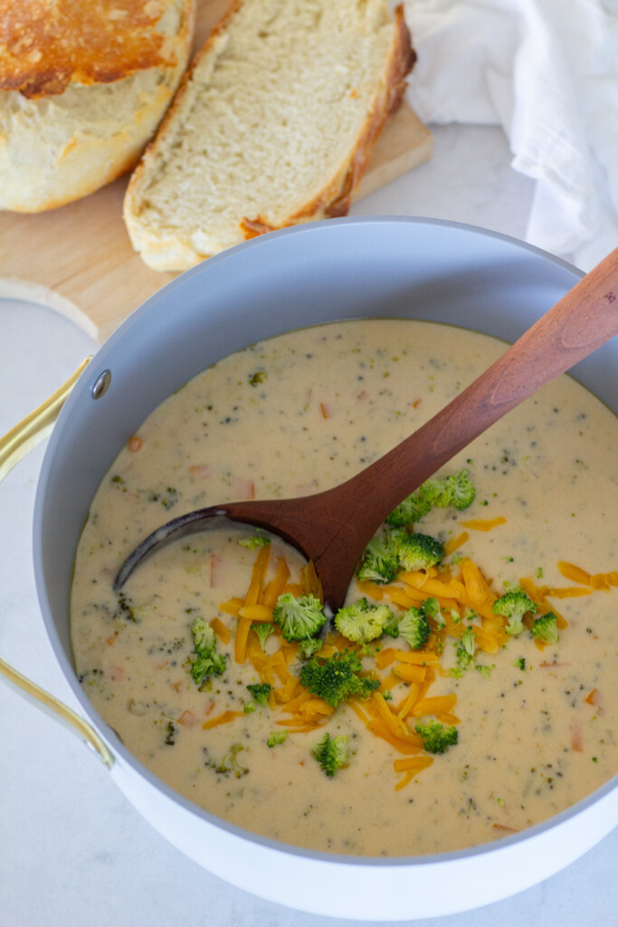 Creamy Broccoli Cheddar Soup Handmade Farmhouse
