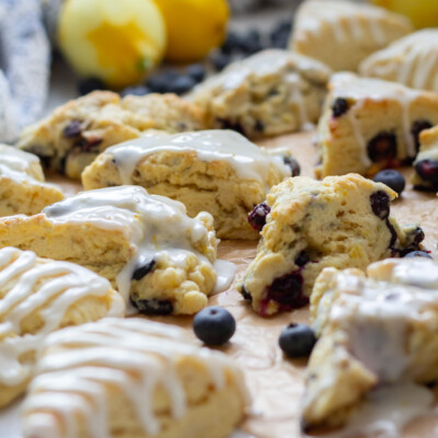 Easy Lemon Blueberry Cream Scones