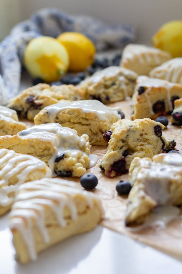 Easy Lemon Blueberry Cream Scones