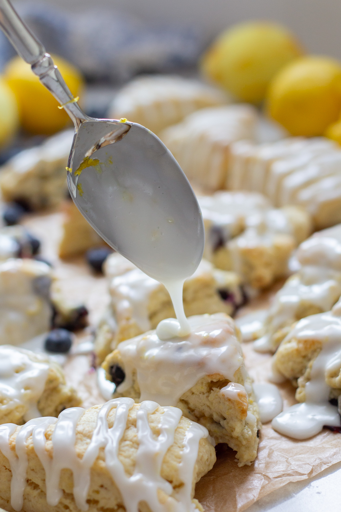 Easy lemon Blueberry Cream Scones 