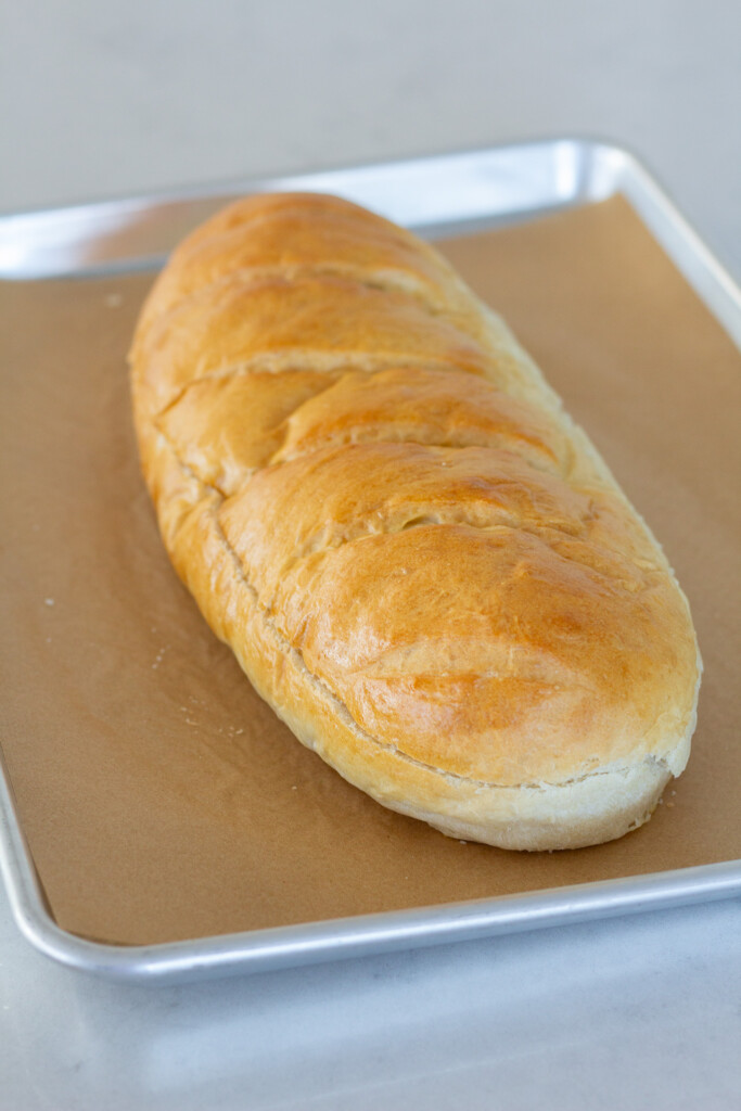 homemade French bread for cheesy garlic bread 