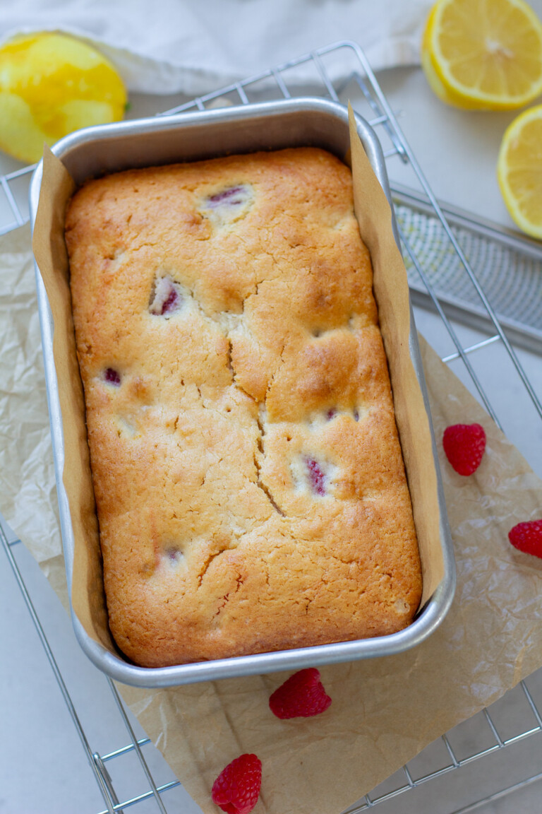 Easy Raspberry Lemon Yogurt Loaf - Handmade Farmhouse