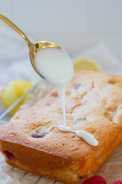Easy Raspberry Lemon Yogurt Loaf - Handmade Farmhouse