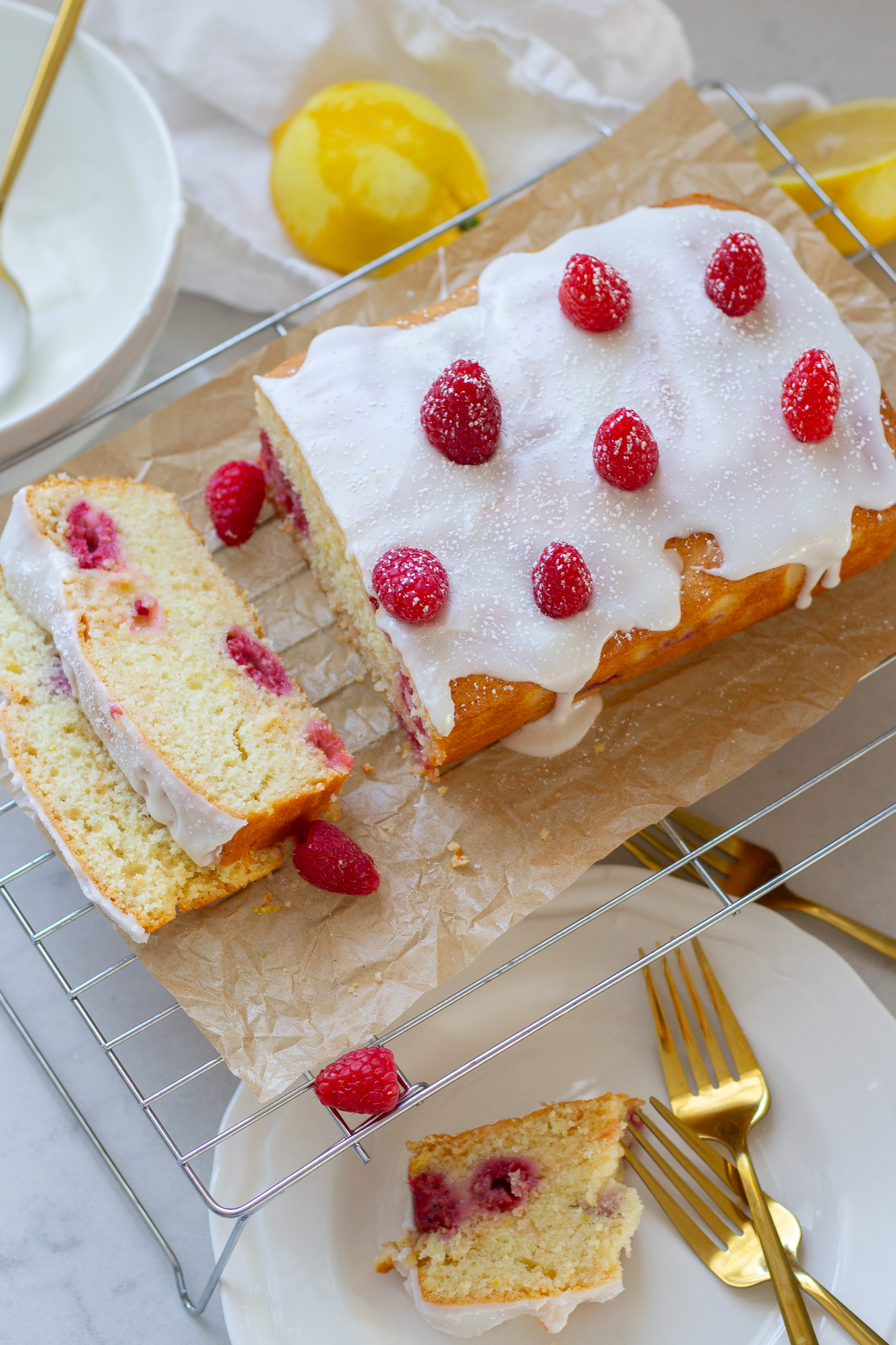 Easy Raspberry Lemon Yogurt Loaf