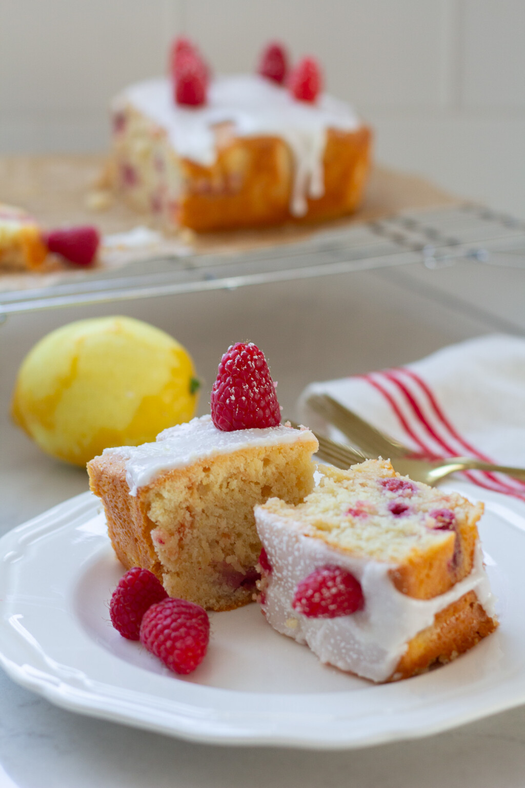 Easy Raspberry Lemon Yogurt Loaf - Handmade Farmhouse