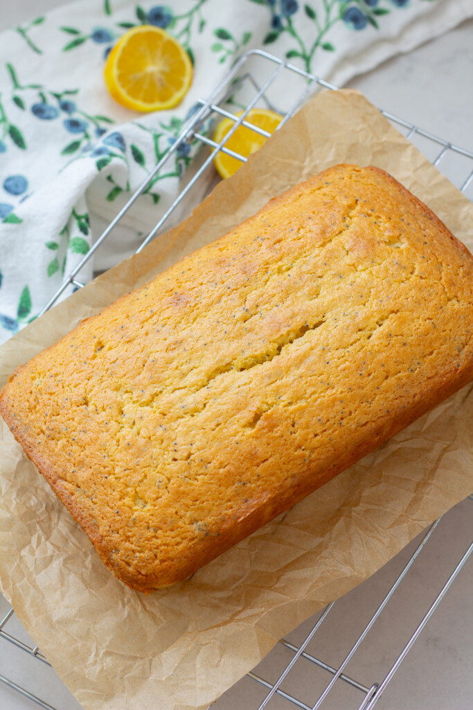 Glazed Lemon Almond Poppy Seed Loaf