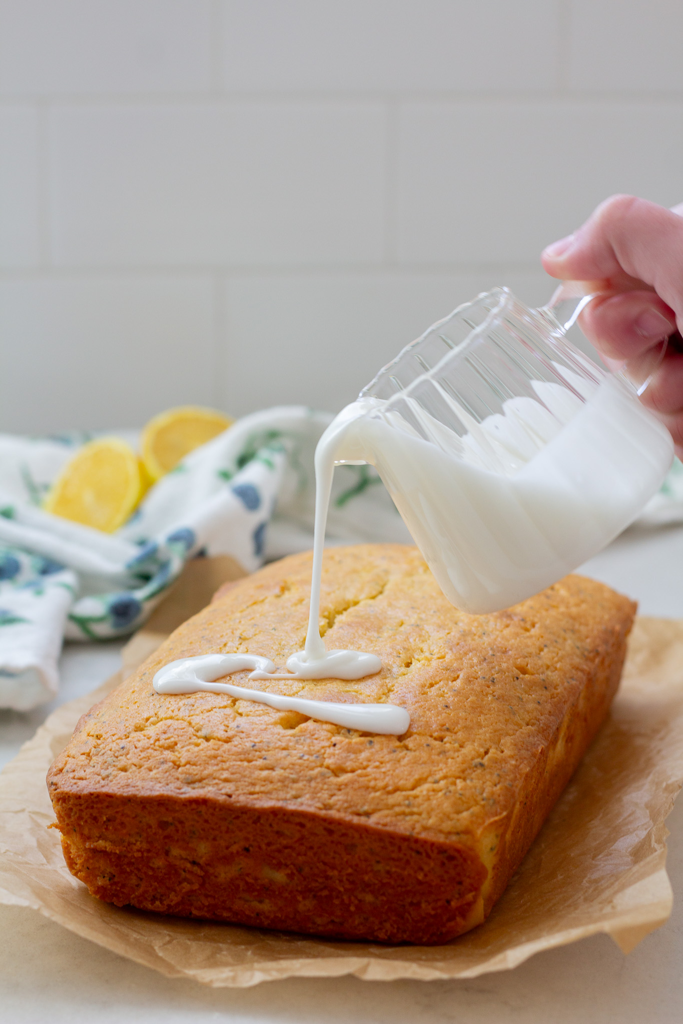 Glazed Lemon Almond Poppy Seed Loaf