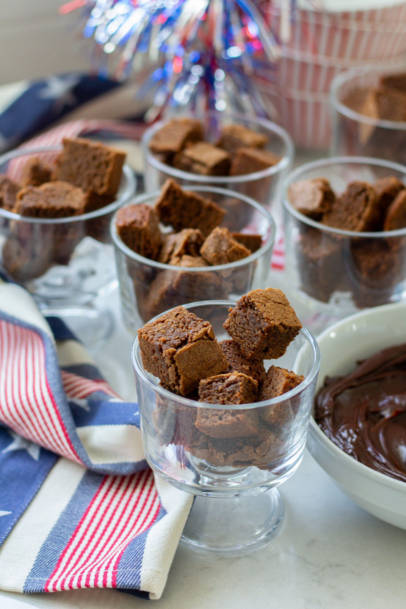 Brownie Bites and Chocolate Ganache