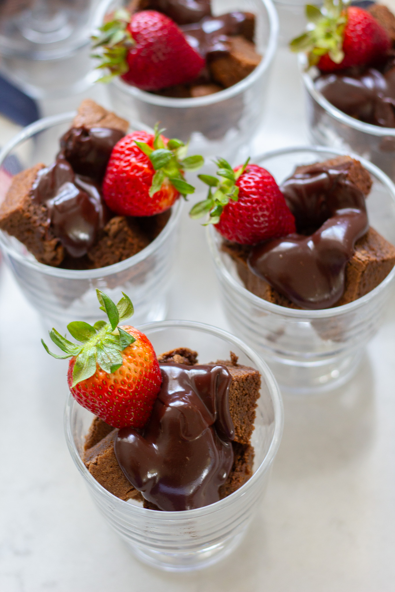 Brownie Bites and Chocolate Ganache