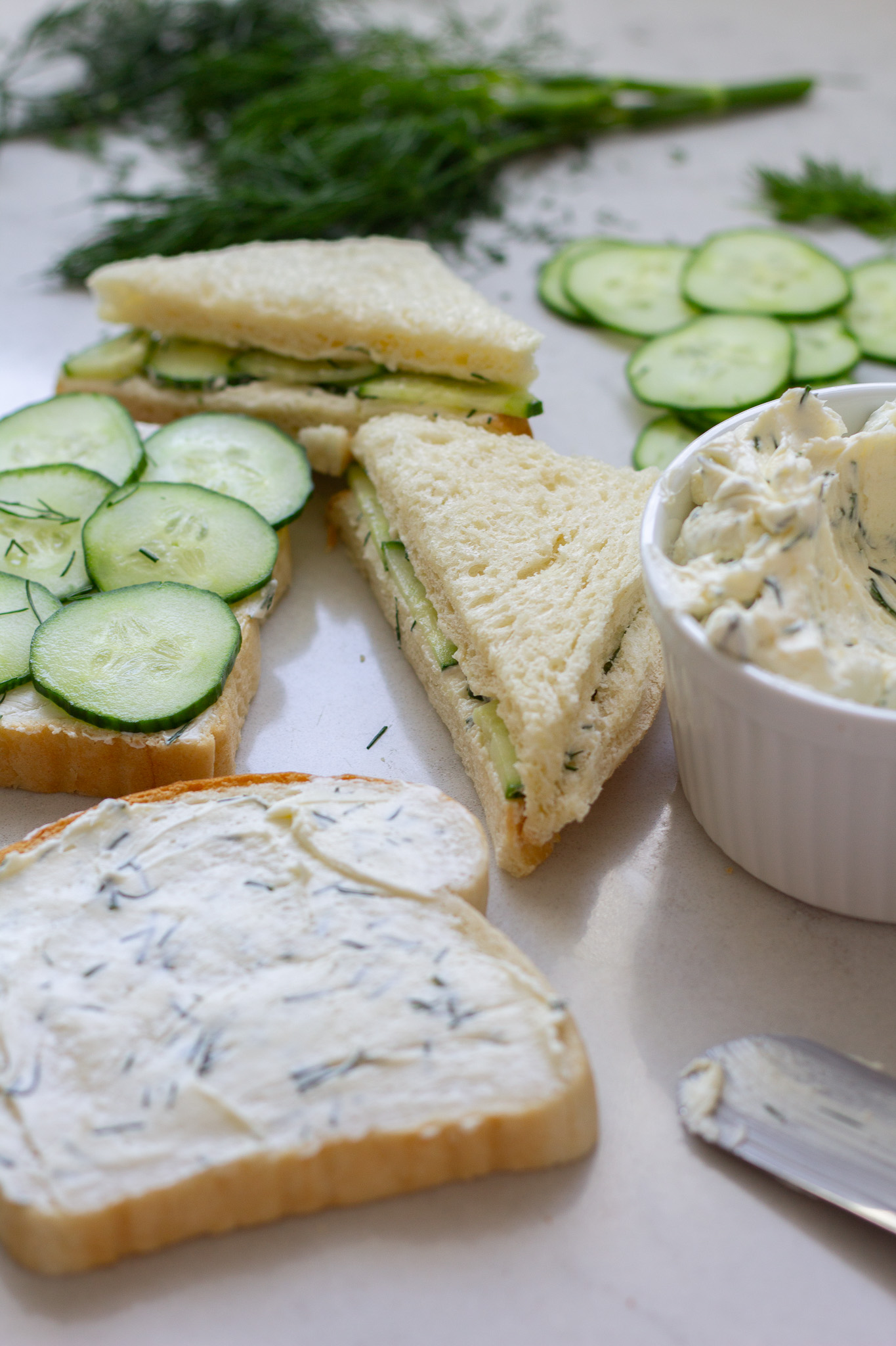 Simple 5 Ingredient Cucumber Sandwiches