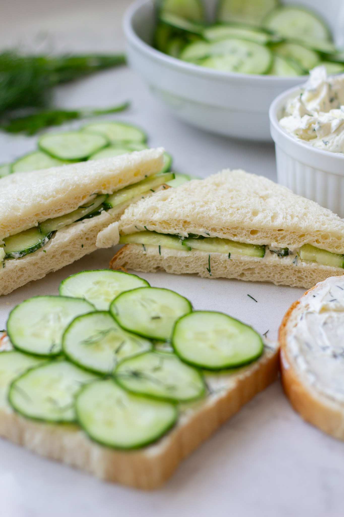Simple 5 Ingredient Cucumber Sandwiches