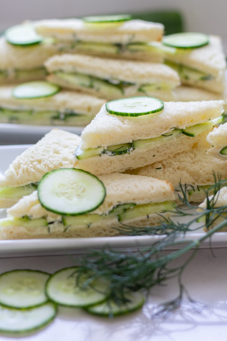 Simple 5 Ingredient Cucumber Sandwiches