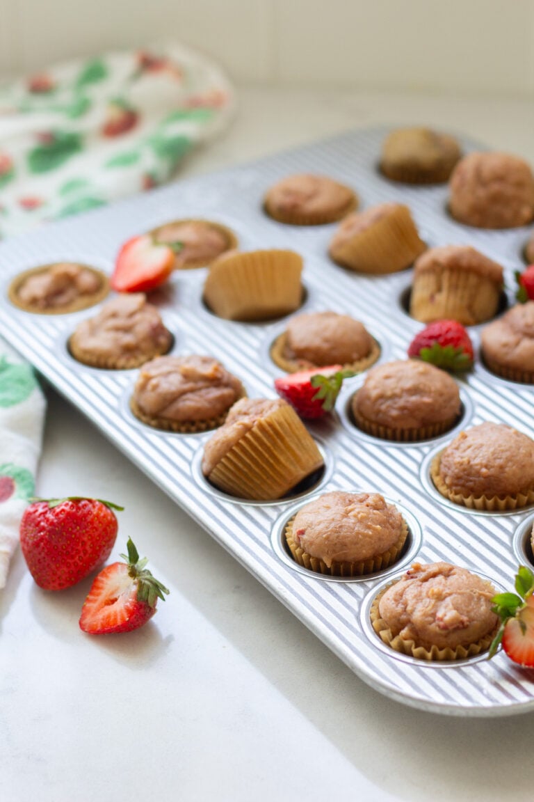 Strawberry Protein Mini Muffins