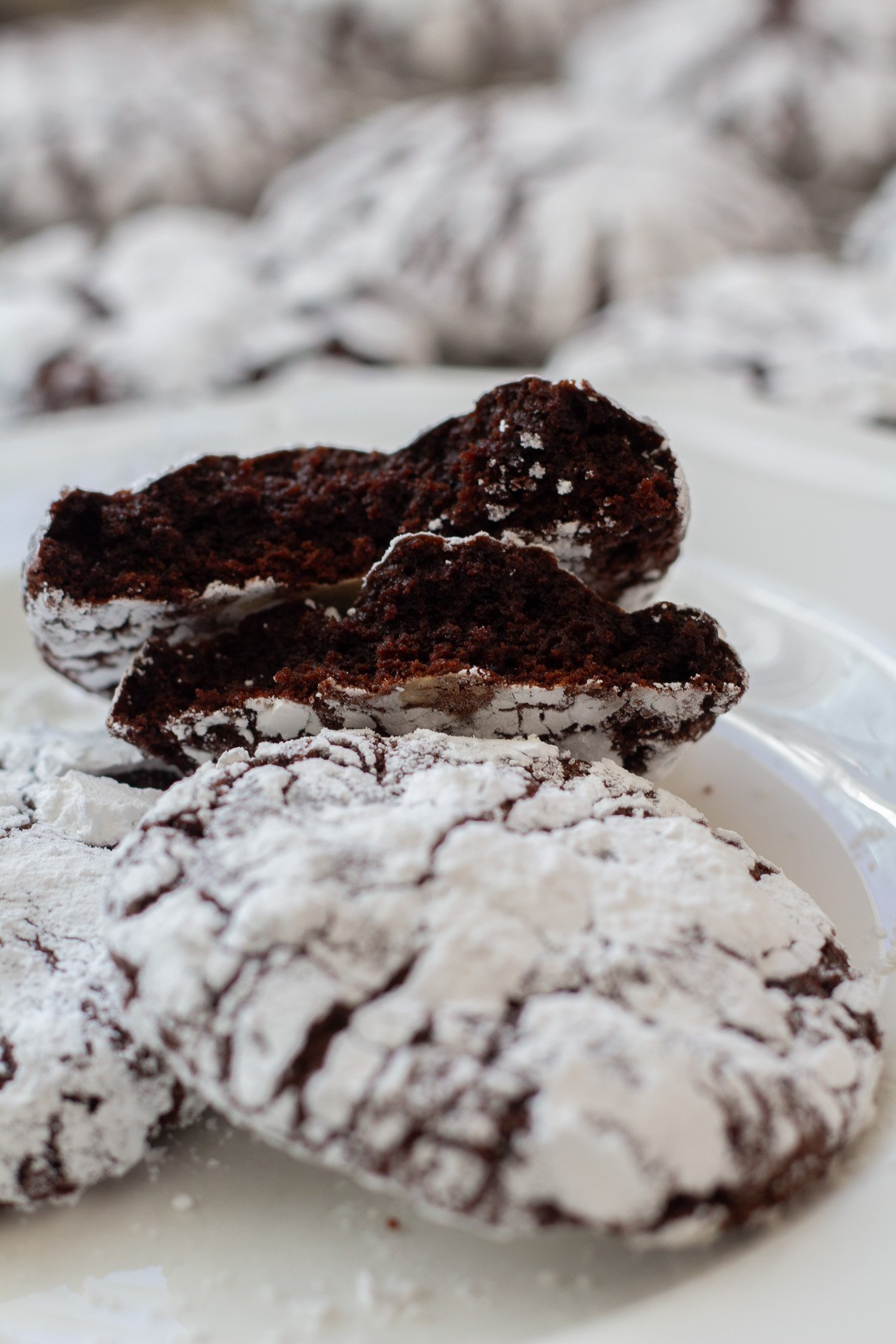 Rich and Chewy Chocolate Crinkle Cookies