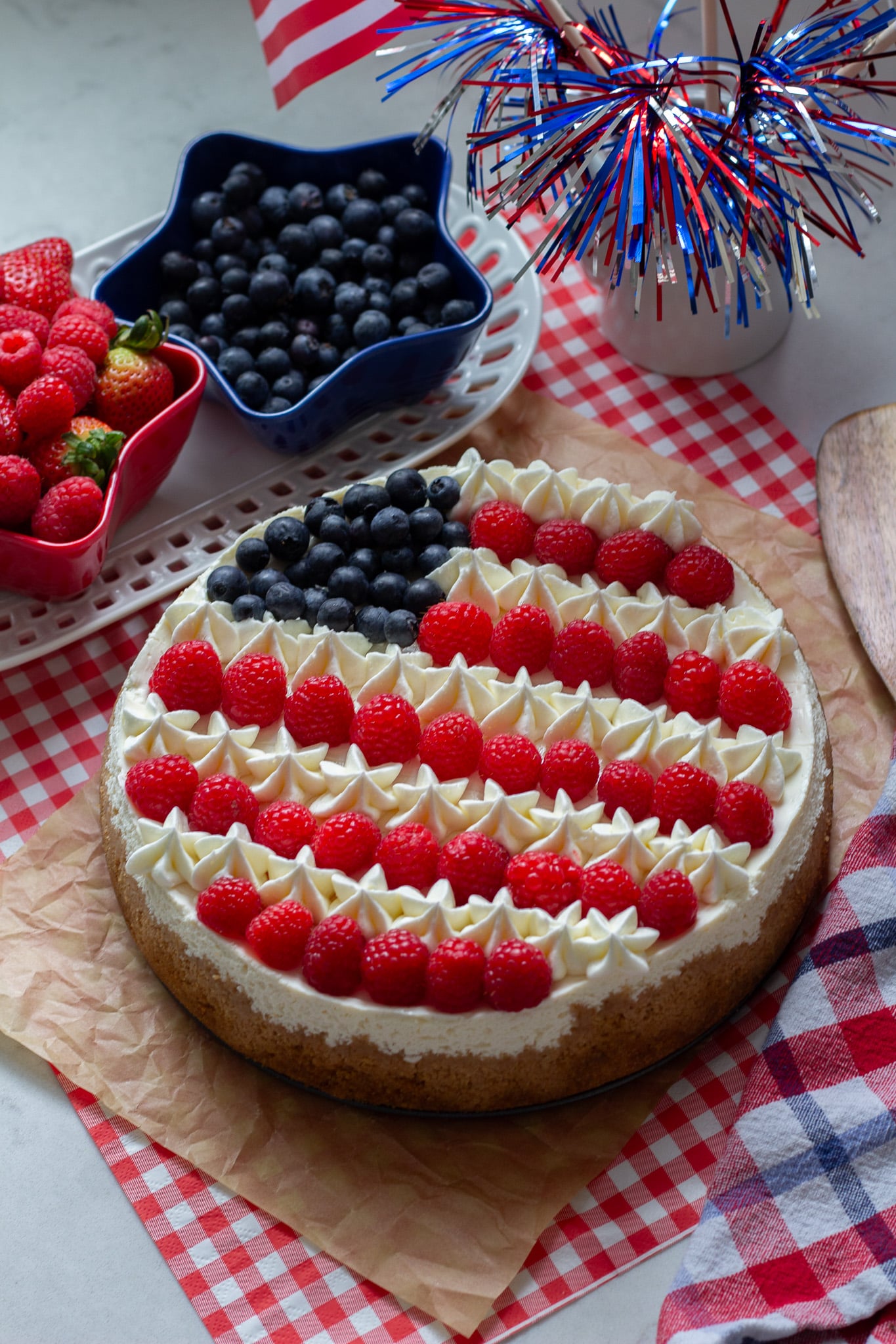 No Fail American Flag Cheesecake