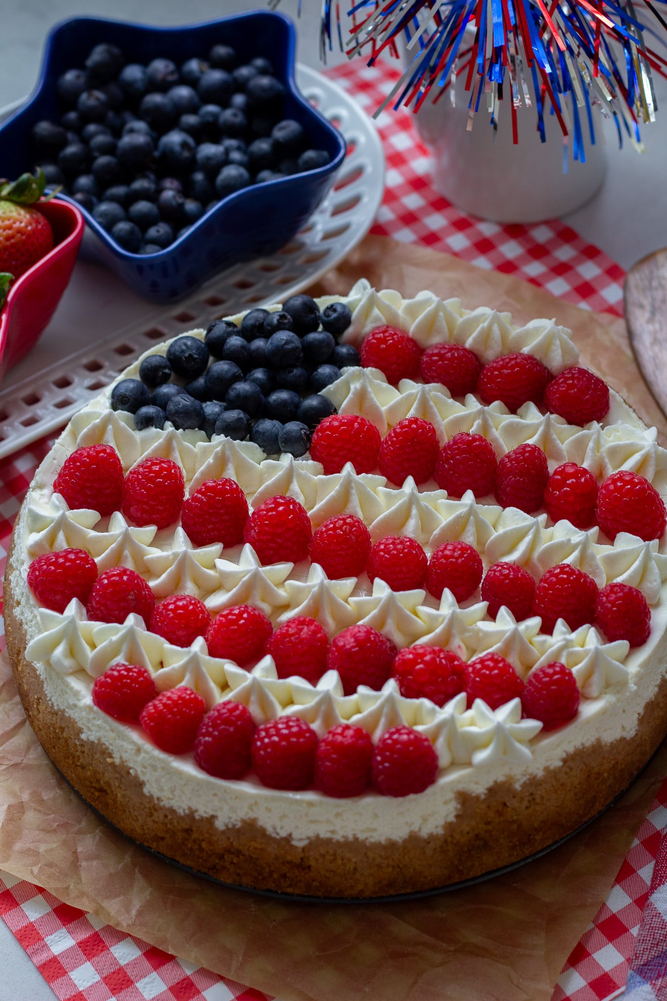No Fail American Flag Cheesecake